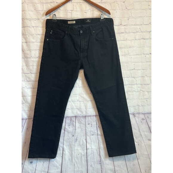 AG Adriano Goldschmied Jeans Mens 36x34 Black The Matchbox Slim Straight Leg - Picture 1 of 12
